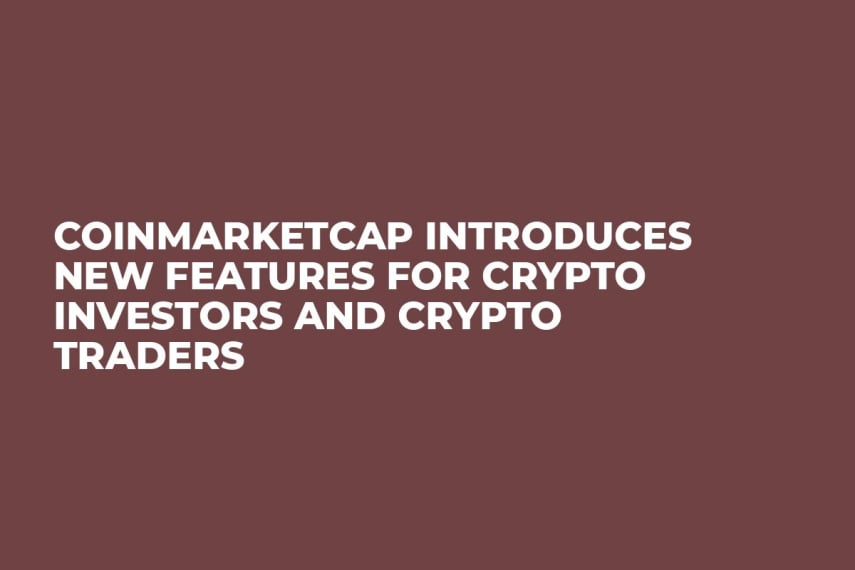 CoinMarketCap Introduces New Features For Crypto Investors and Crypto Traders