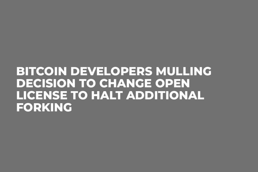 Bitcoin Developers Mulling Decision to Change Open License to Halt Additional Forking