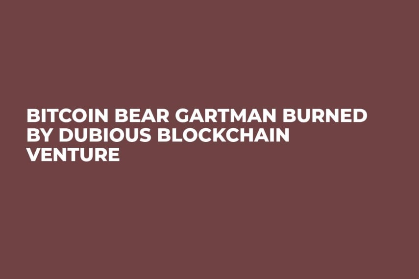 Bitcoin Bear Gartman Burned by Dubious Blockchain Venture