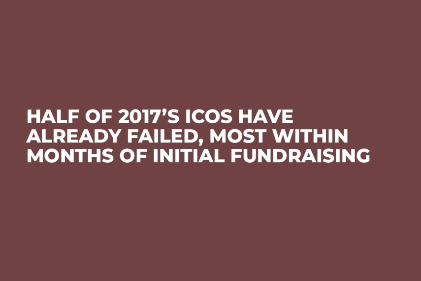 Half of 2017’s ICOs Have Already Failed, Most Within Months of Initial Fundraising