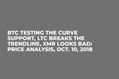 BTC Testing The Curve Support, LTC Breaks The Trendline, XMR Looks Bad: Price Analysis, Oct. 10, 2018 BTC Testing The Curve Support, LTC Breaks The Trendline, XMR Looks Bad: Price Analysis, Oct. 10, 2018