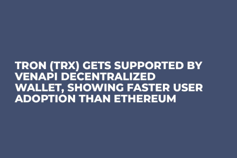 TRON (TRX) Gets Supported by VenaPi Decentralized Wallet, Showing Faster User Adoption Than Ethereum TRON (TRX) Gets Supported by VenaPi Decentralized Wallet, Showing Faster User Adoption Than Ethereum