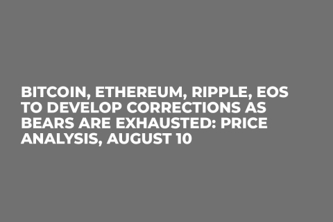 Bitcoin, Ethereum, Ripple, EOS to Develop Corrections as Bears Are Exhausted: Price Analysis, August 10 Bitcoin, Ethereum, Ripple, EOS to Develop Corrections as Bears Are Exhausted: Price Analysis, August 10