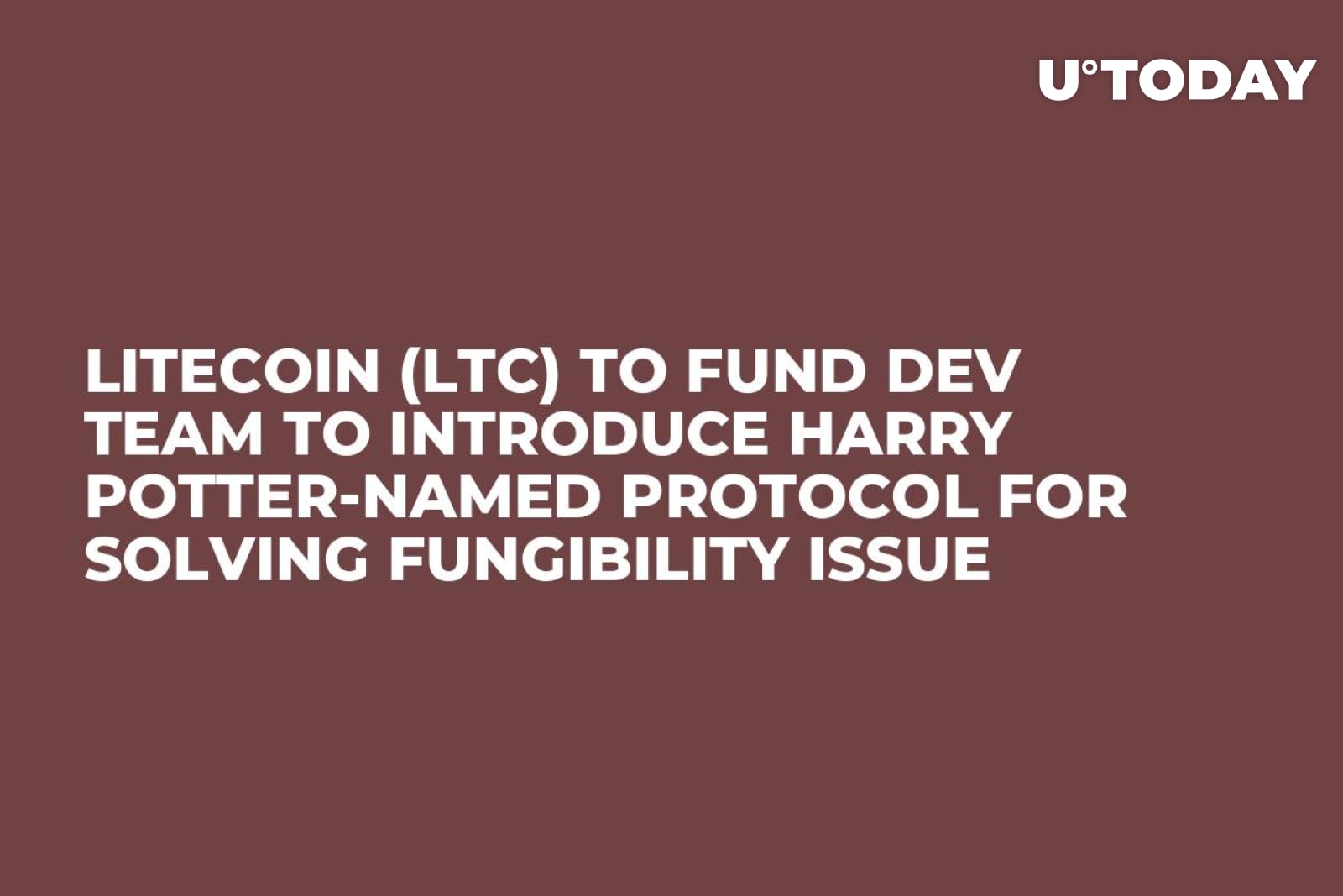 Litecoin (LTC) to Fund Dev Team to Introduce Harry Potter-Named Protocol  for Solving Fungibility Issue - U.Today