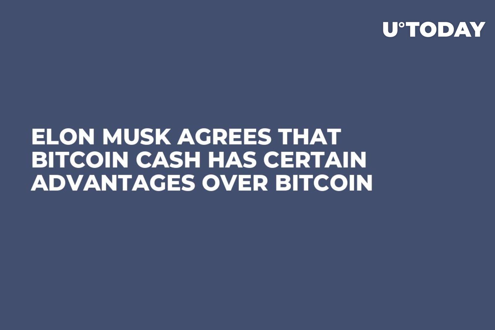 Elon Musk Agrees That Bitcoin Cash Has Certain Advantages Over Bitcoin -  U.Today