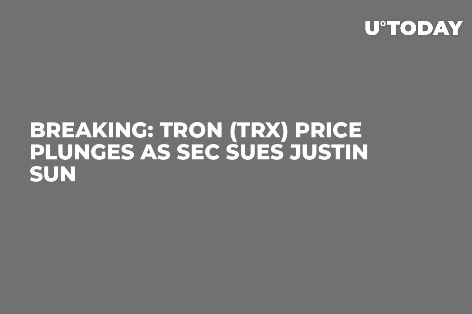 با شکایت SEC از جاستین سان، قیمت Tron (TRX) سقوط کرد