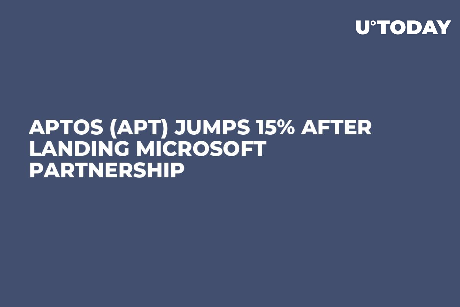 Aptos (APT) Jumps 15 After Landing Microsoft Partnership U.Today