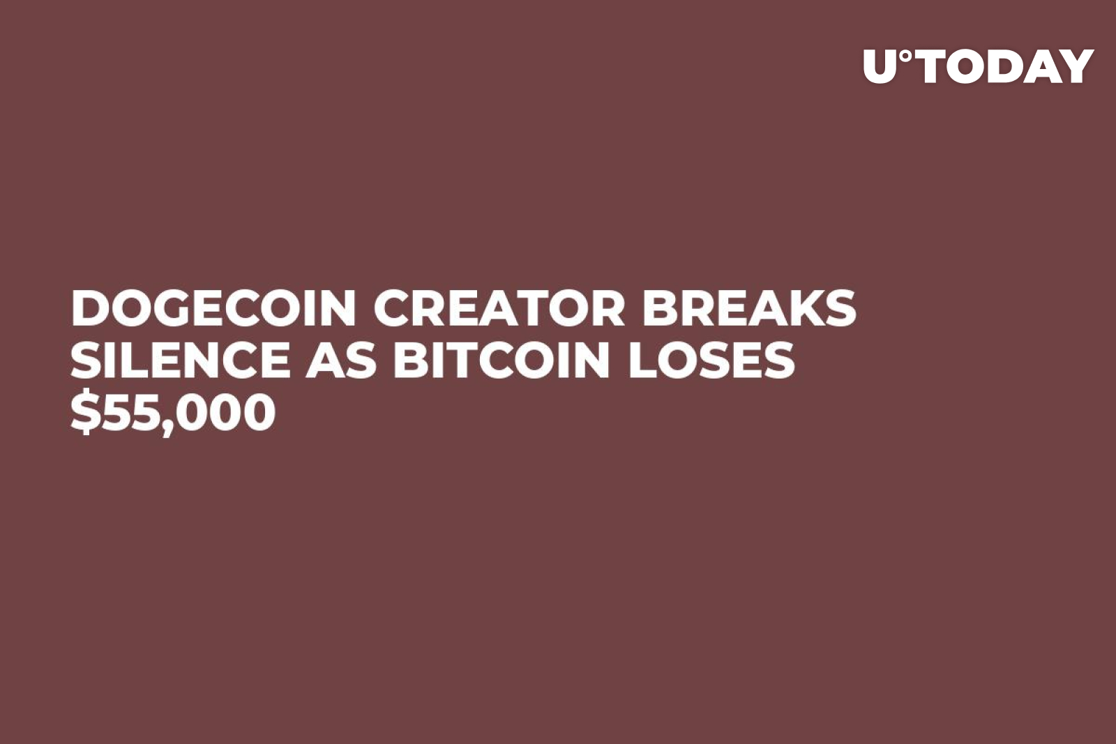 Dogecoin Creator Breaks Silence As Bitcoin Loses $55,000