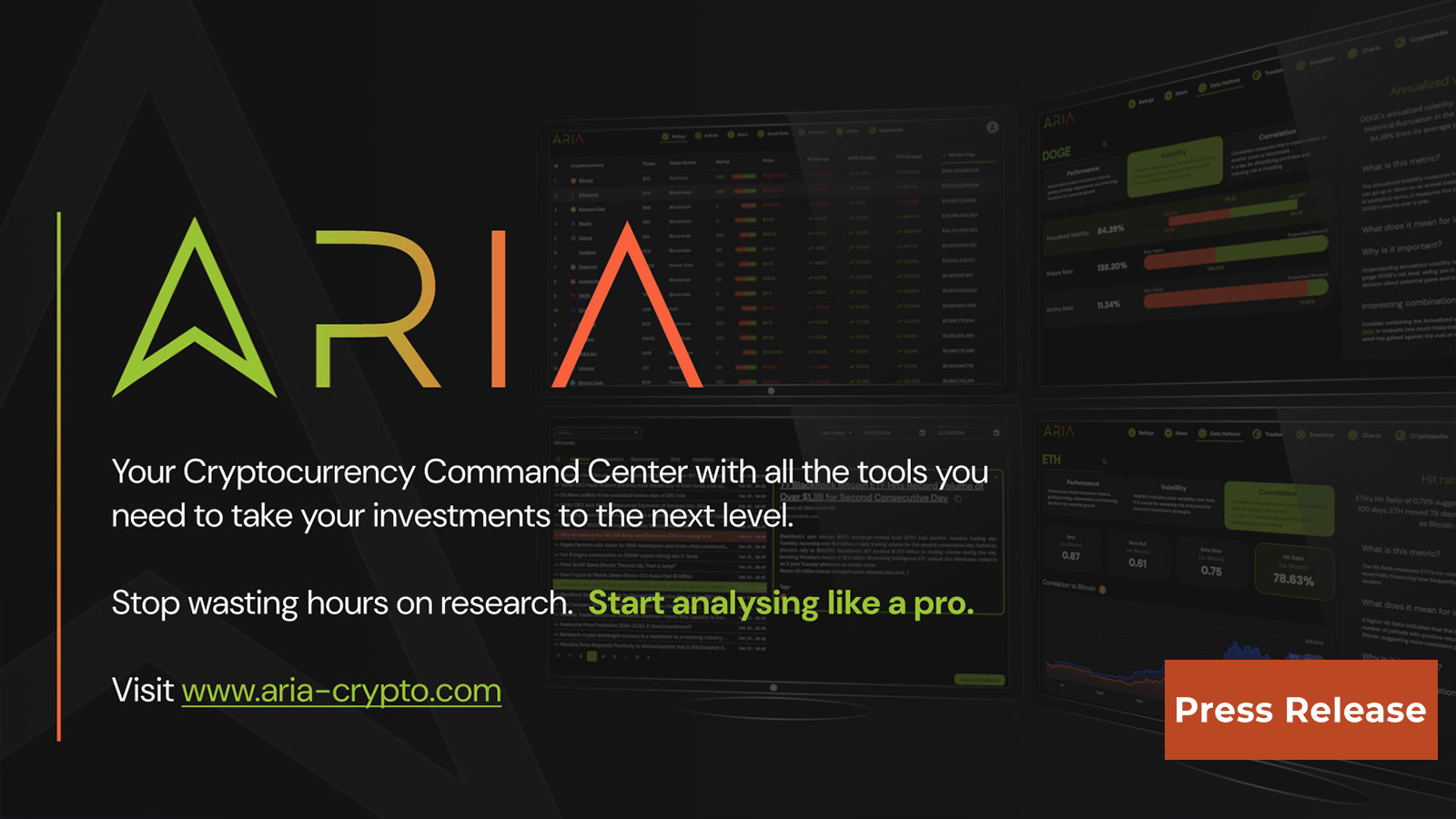 ARIA Introduces New Platform to Revolutionise Crypto Investments with Comprehensive Data and AI-Driven Tools
