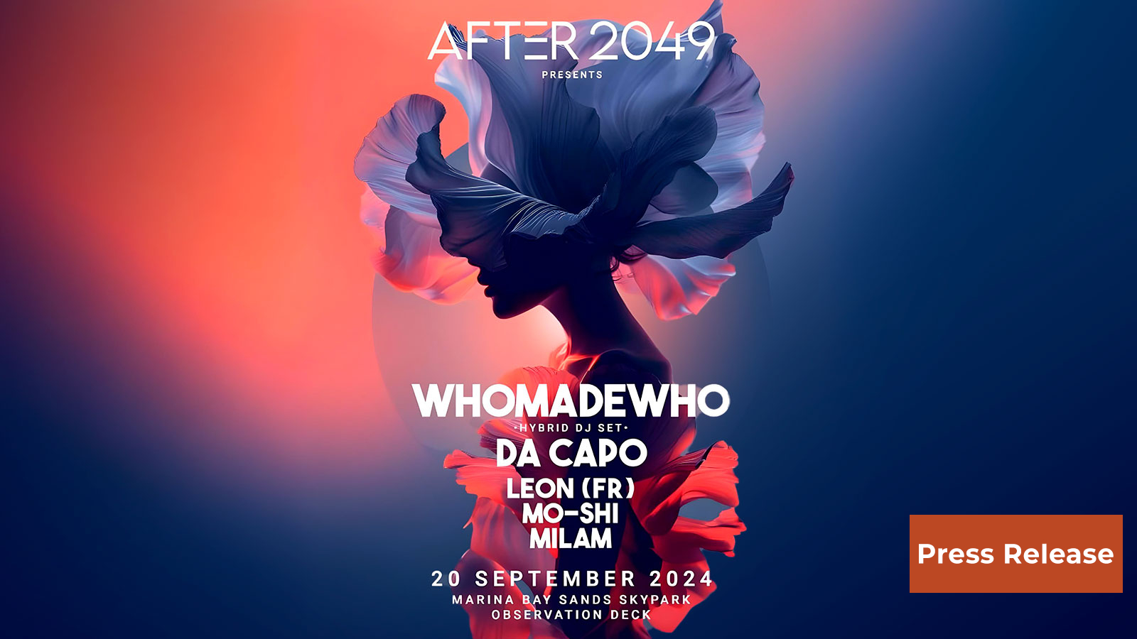 WhoMadeWho, Da Capo to Headline AFTER 2049, Singapore's Biggest Pre- Formula 1 Party