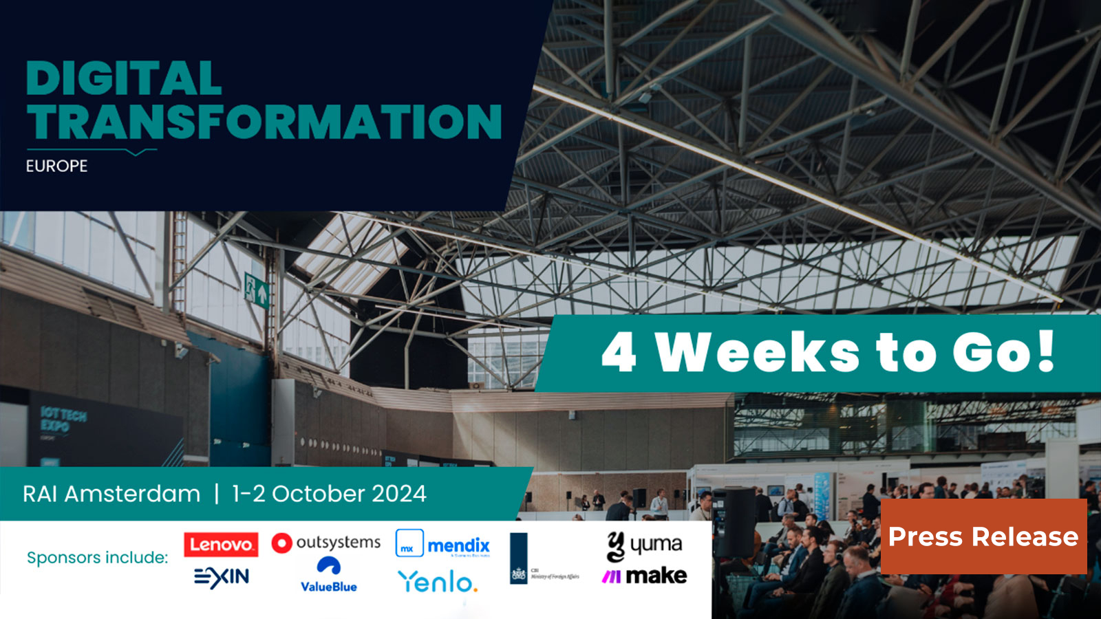 Digital Transformation Week Europe 2024 – Just 4 Weeks to Go Until the Leading Tech Event in Amsterdam