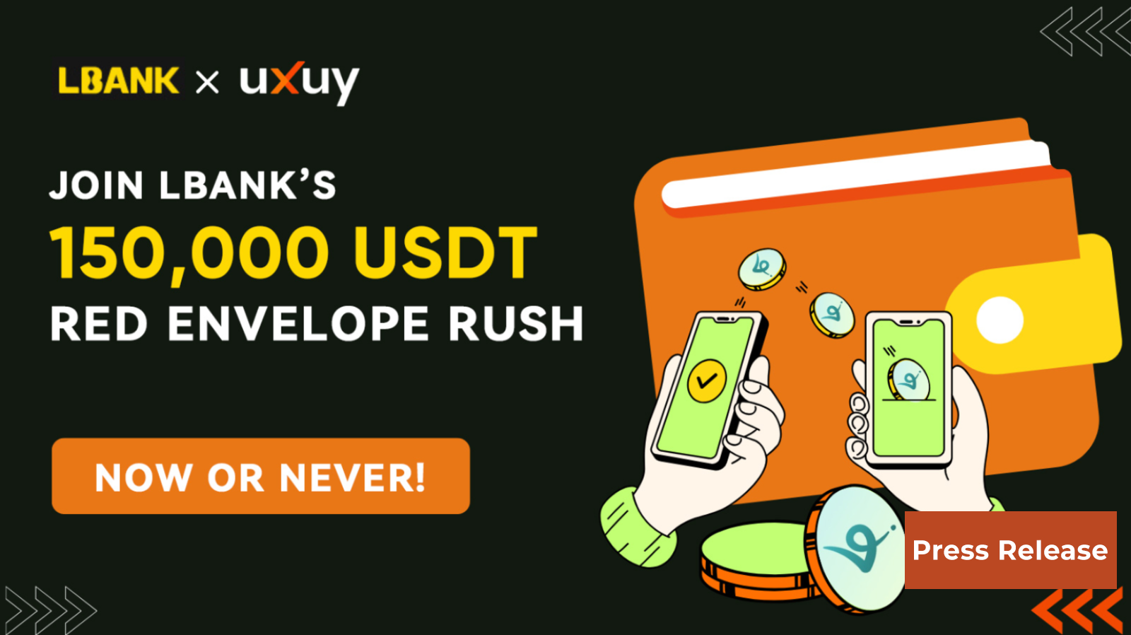 LBank Joins Forces with UXUY: 150,000 USDT in Red Envelopes Await!