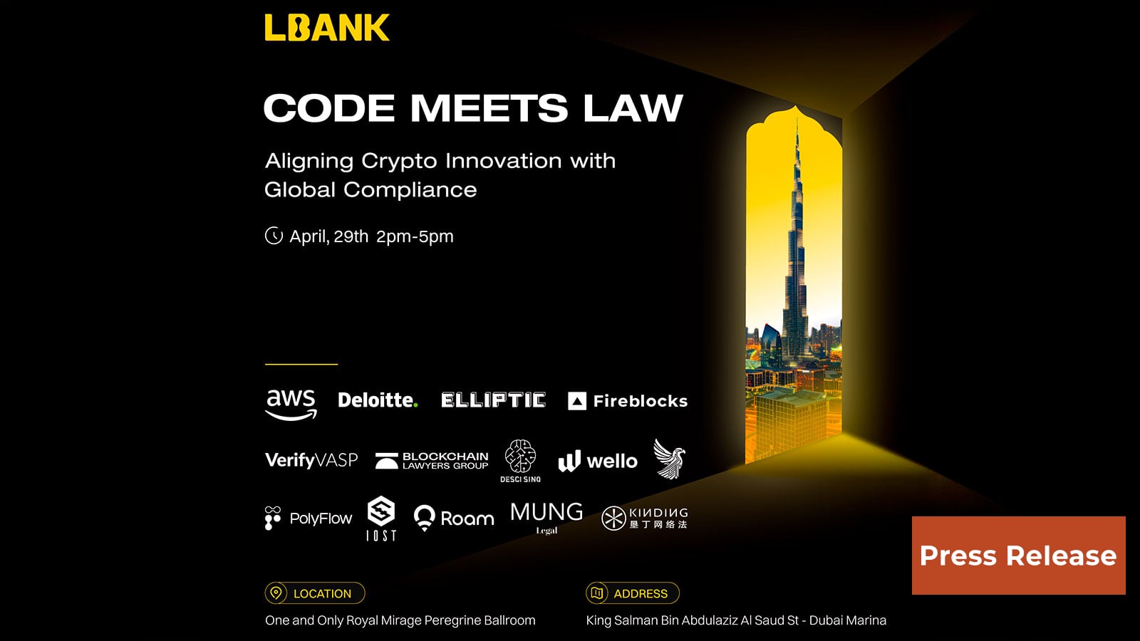 LBank to Host Code Meets Law Forum, Aligning Crypto Innovation with Global Compliance