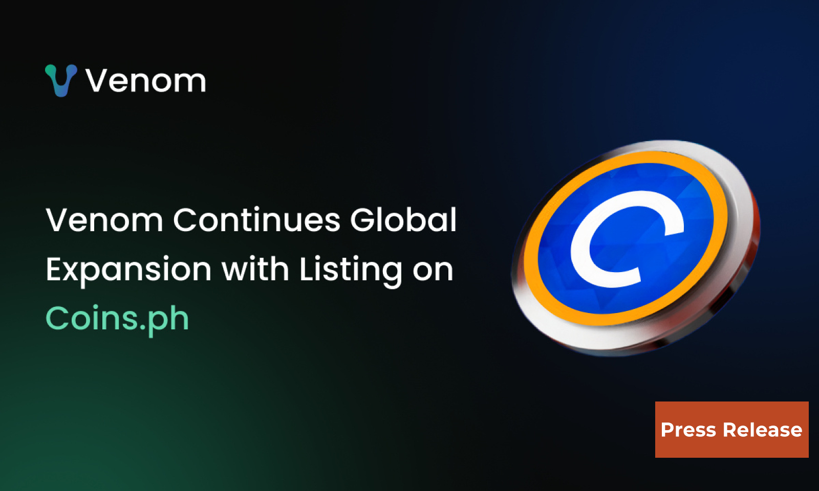 Venom Continues Global Expansion with Listing on Coins.ph