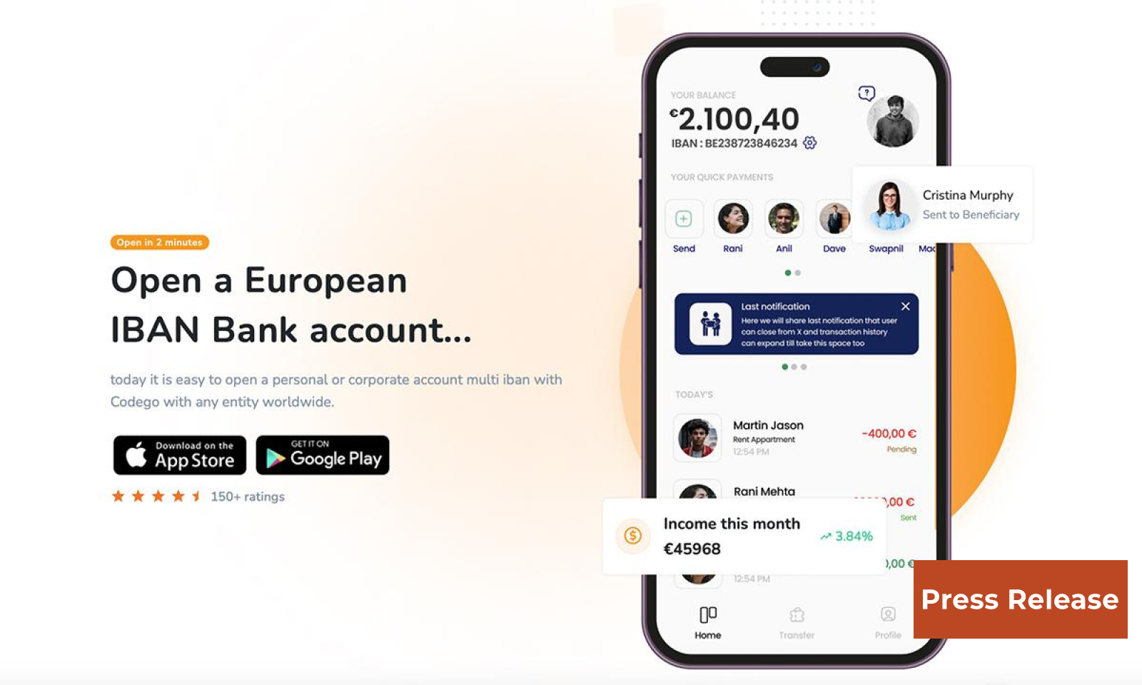 Codego Group Launches CodegoPay - An All-In-One Payment App with IBANs, Cards, and Crypto-EURO Conversions
