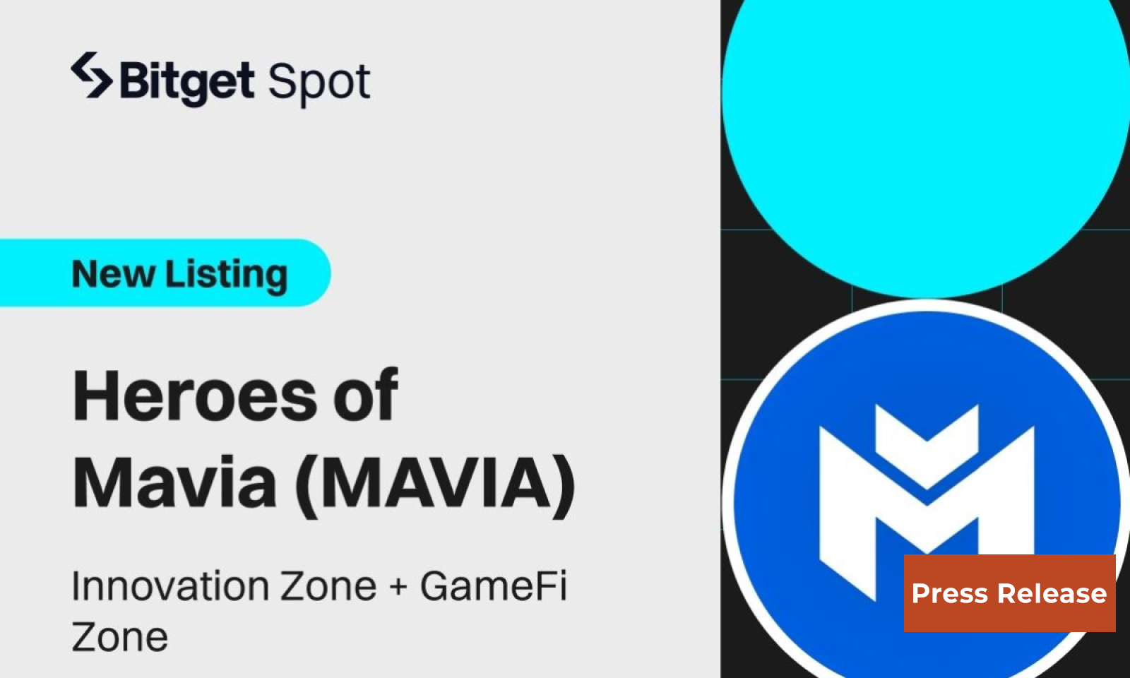 Bitget Lists Heroes of Mavia (MAVIA) in Innovation and GameFi Zone