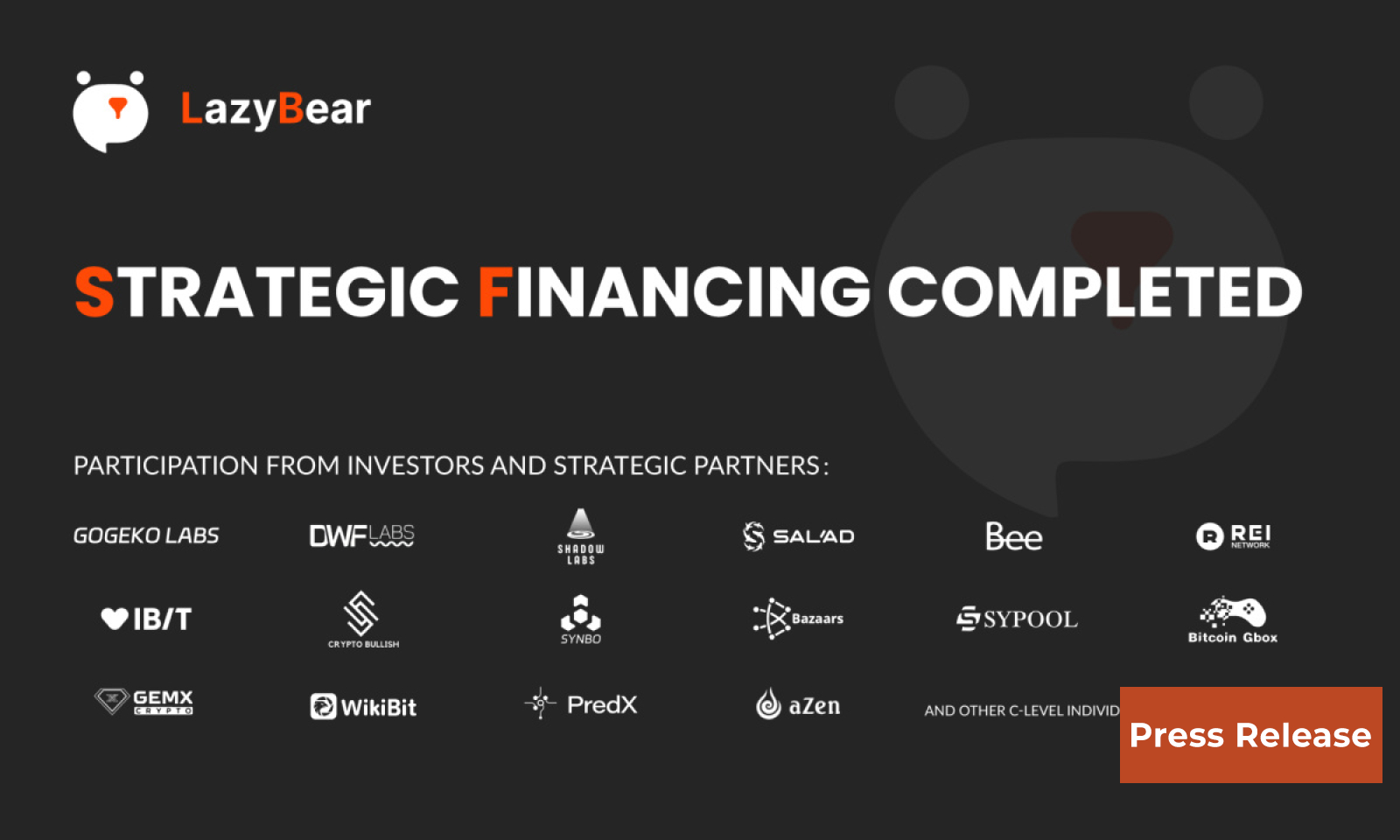 LazyBear Secures 4 Million USDT in Strategic Financing to Revolutionize Crypto Trading
