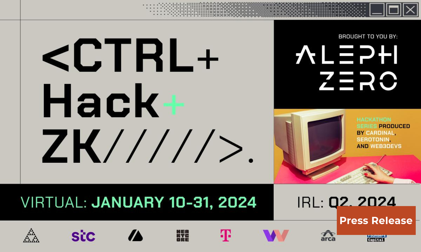 Major Partners to Join the Upcoming Aleph Zero CTRL+Hack+ZK Hackathon