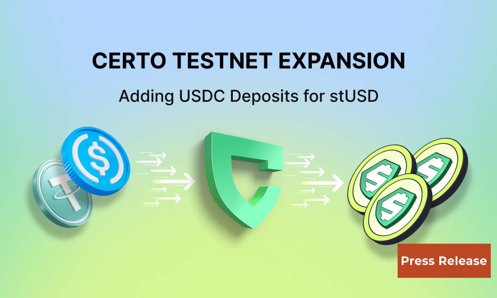 Certo Expands Testnet to Include USDC Deposits for stUSD, its Interest-Earning Stablecoin