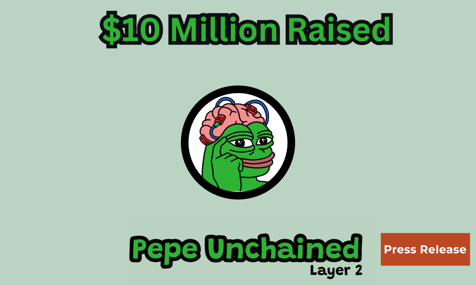Layer-2 Meme Coin Pepe Unchained Raises $10M in Presale Event