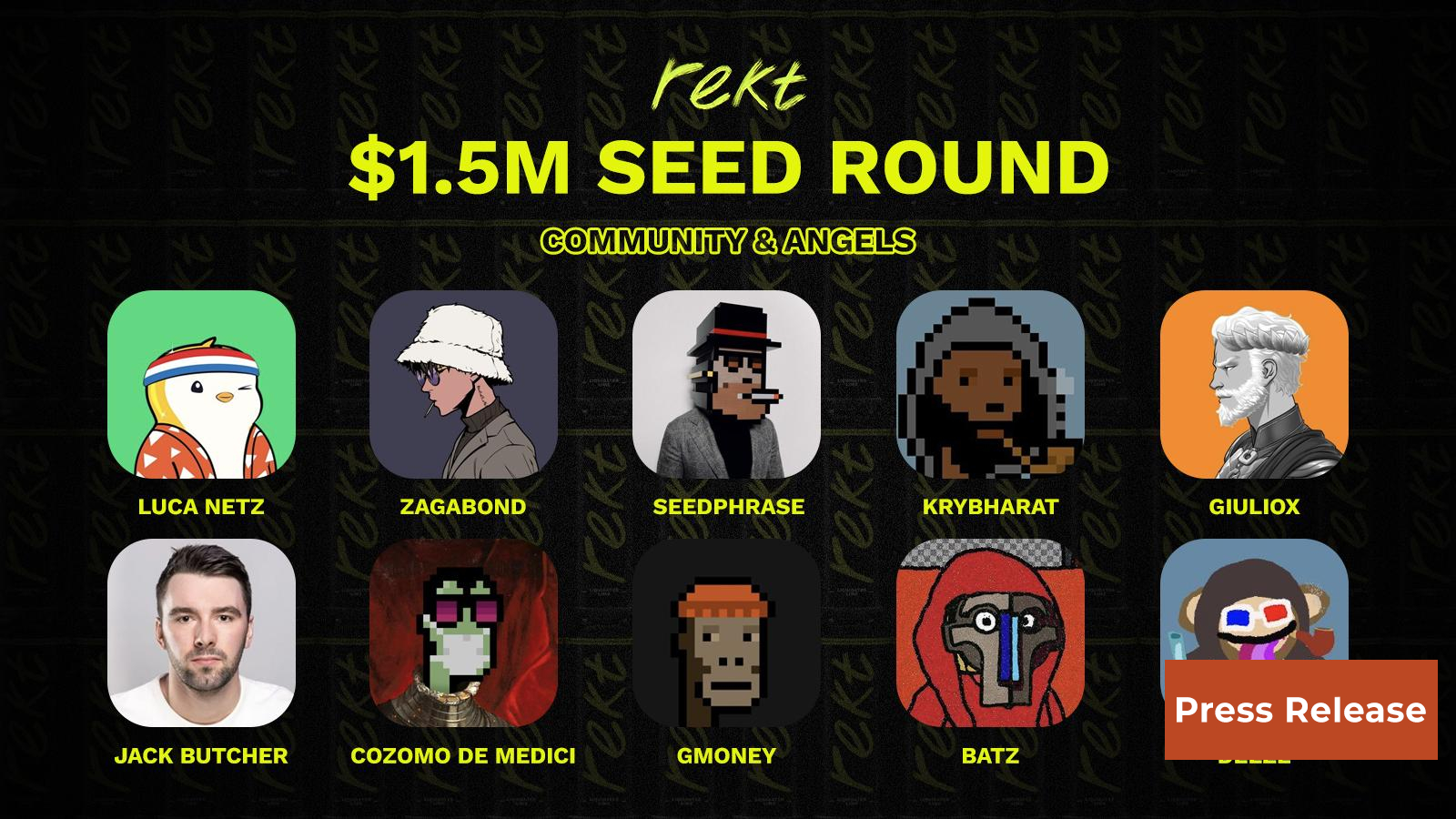 Rekt Raises $1.5M Seed Round Backed by Angels and Community, Following Sell-Out Success of Rekt Drinks