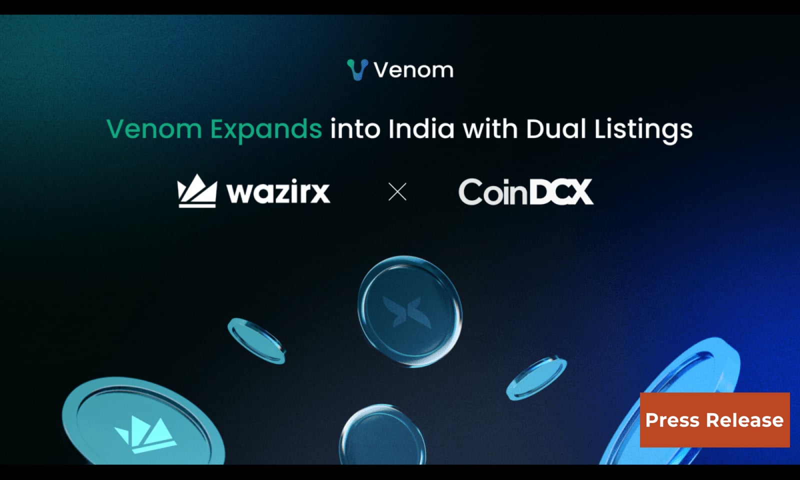 Venom Expands into India with Dual Listings on WazirX and CoinDCX