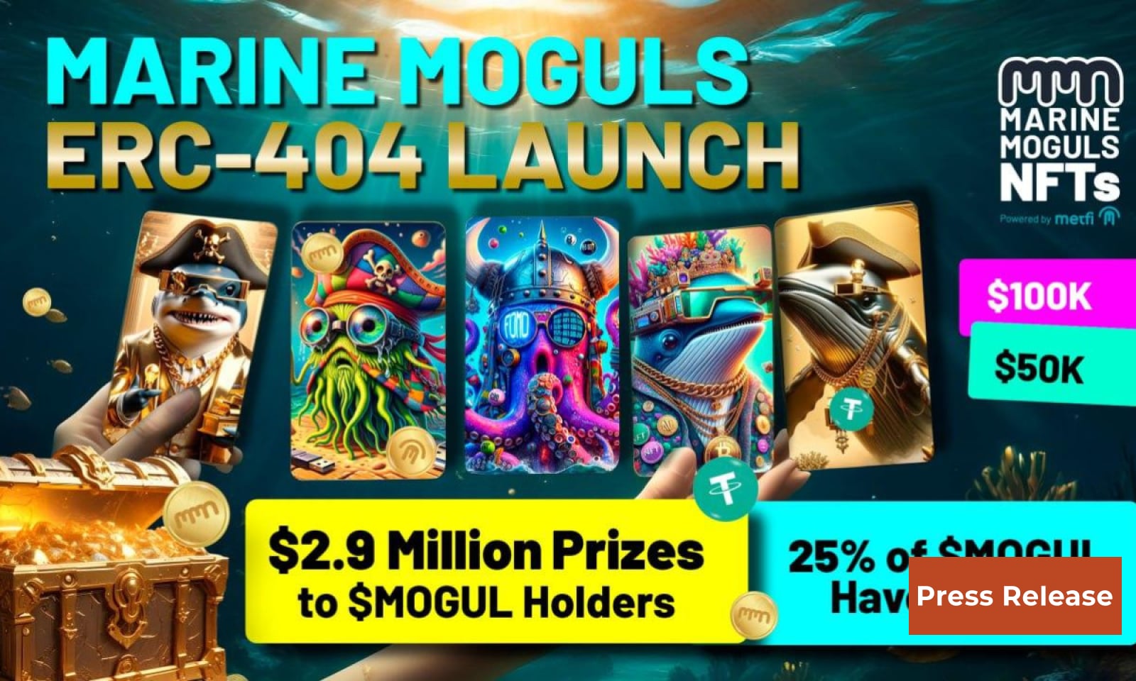 Marine Moguls ERC-404 Launch with $2.9 Million in Prizes for Token Holders
