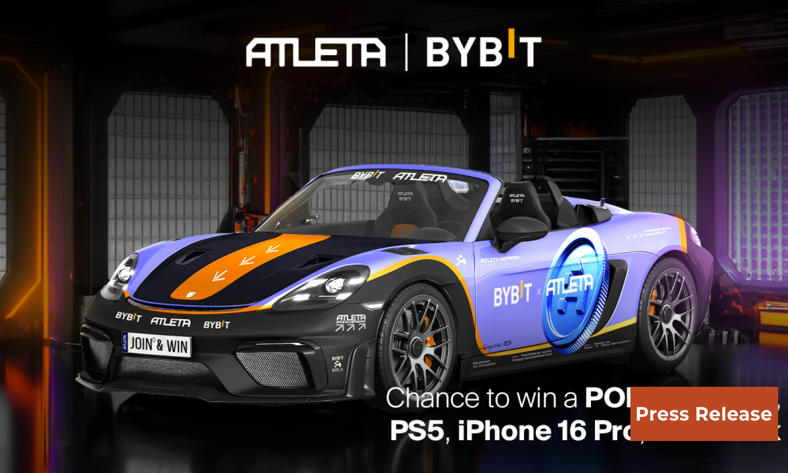 ATLETA and Bybit forge powerful partnership: a chance to win real Porsche, Rolex or iPhone