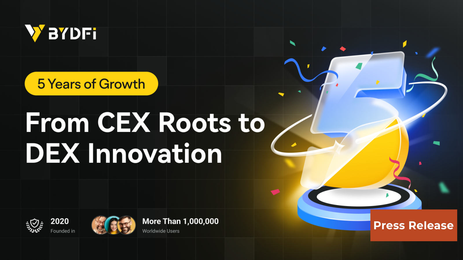 From CEX to DEX: BYDFi Celebrates 5 Years of Remarkable Growth