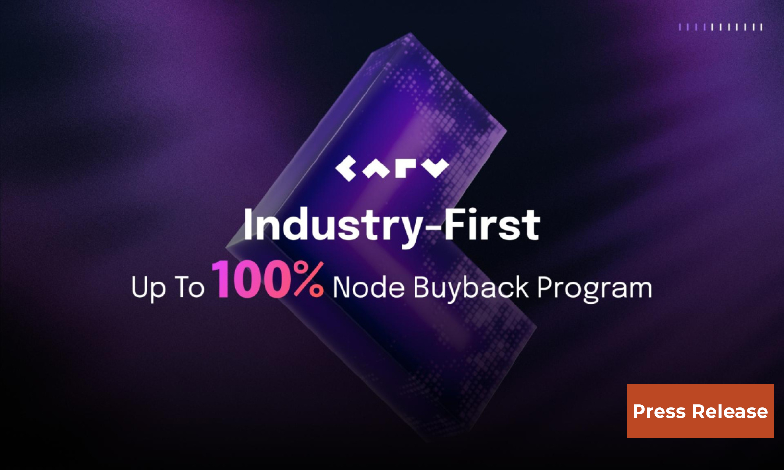 CARV Announces up-to-100% Node Buyback Program to Chaperone its Node Launch and Hyperscale its Data Layer