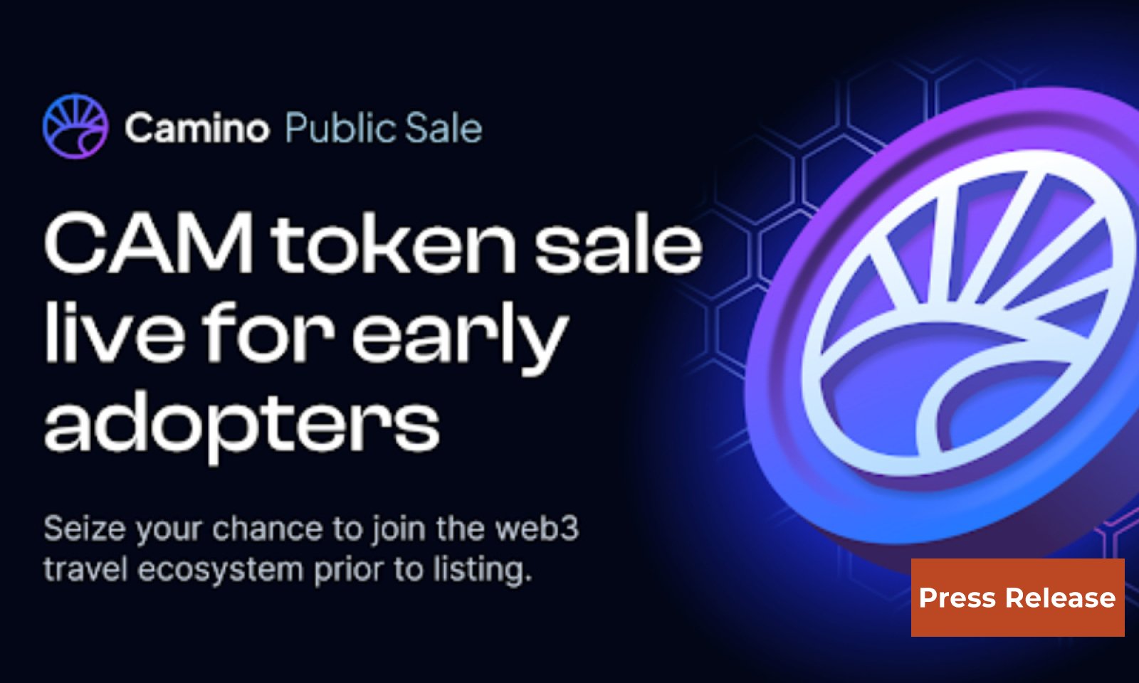Camino Network, The Travel Industry L1 Blockchain, Announces Public Sale Of CAM Token