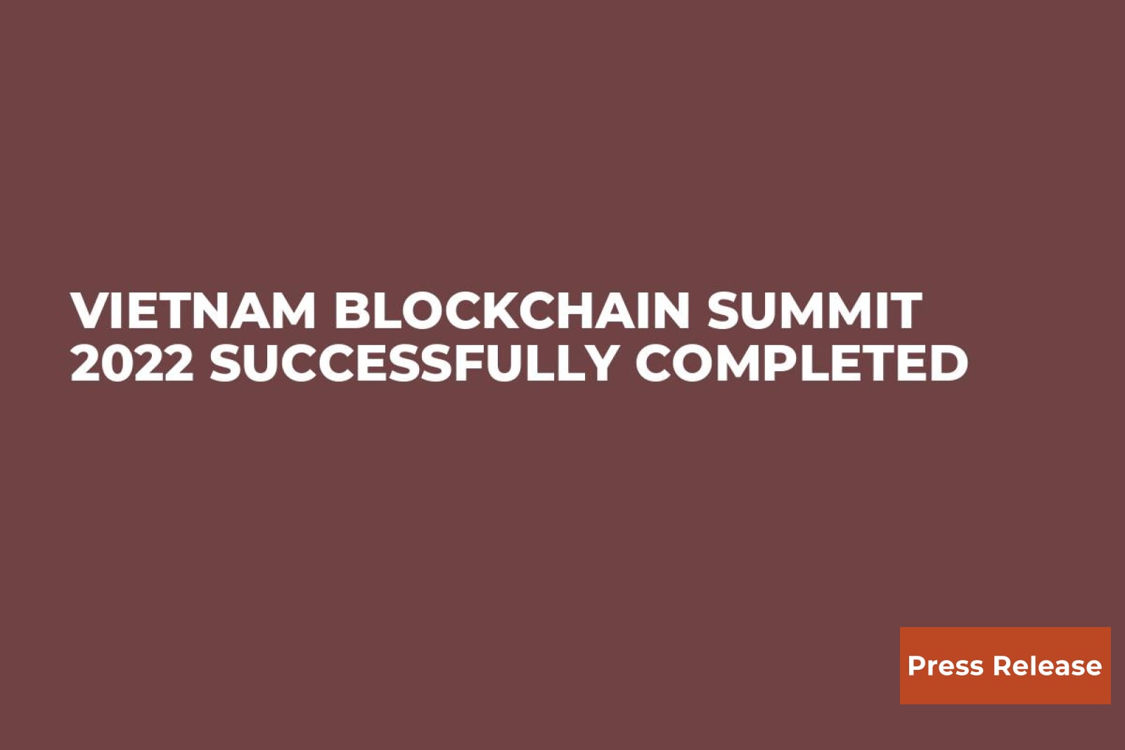 Vietnam Blockchain Summit 2022 Successfully Completed