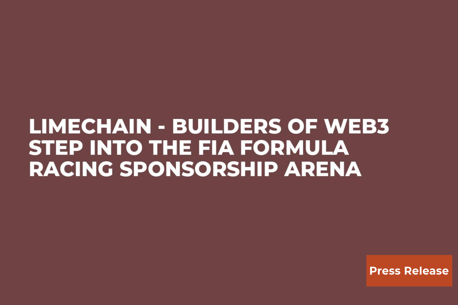 LimeChain - Builders of Web3 Step into the FIA Formula Racing ...