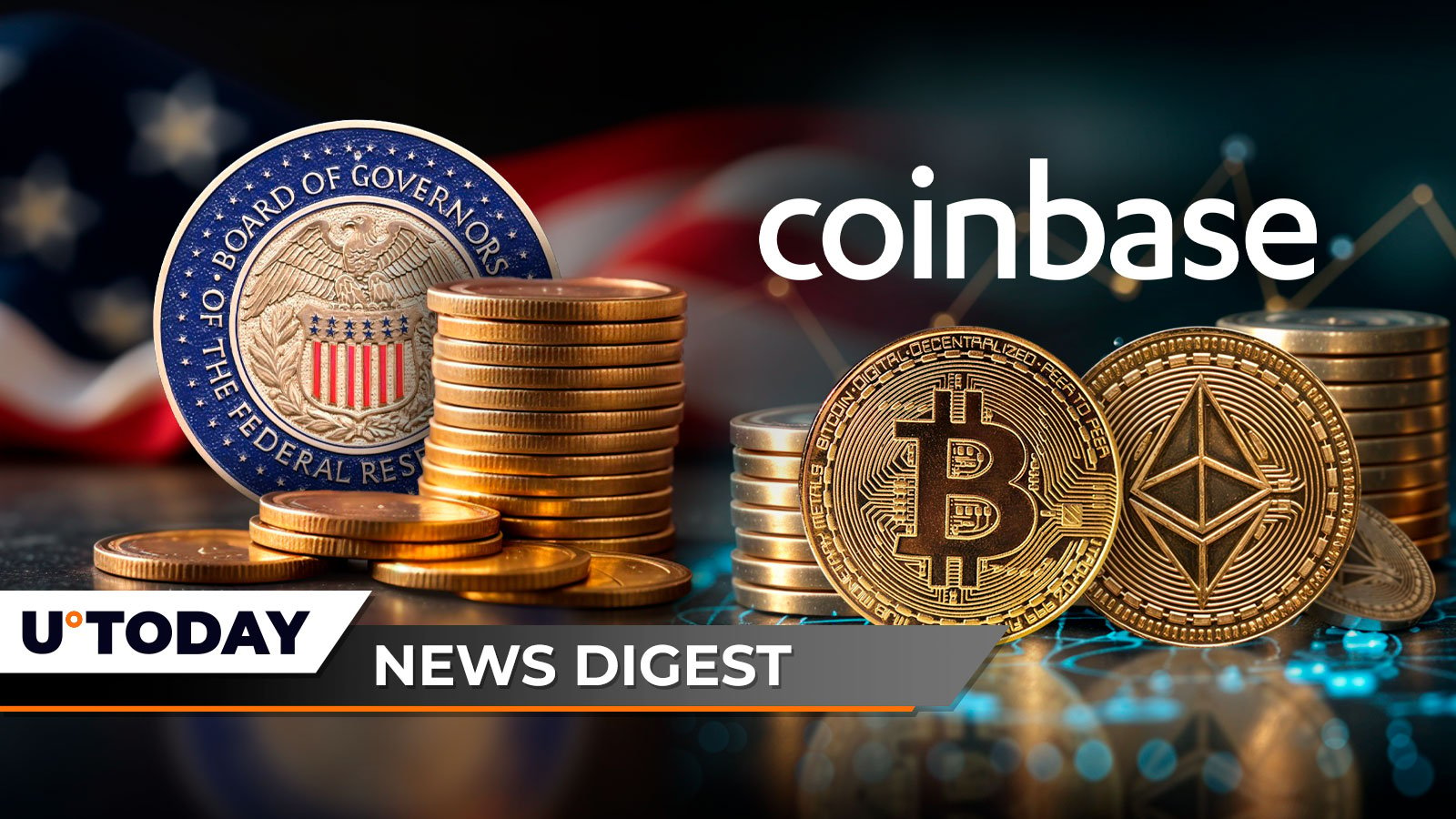 Key Fed Inflation Rate Released, Crypto Reacts; New Coinbase Q3 Report Reveals Real Picture of BTC vs. ETH, XRP on Verge of Reaching Dangerous Support Level: Crypto News Digest by U.Today