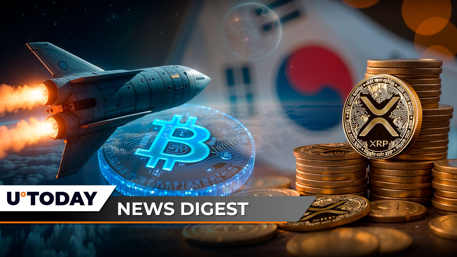 Bitcoin Mogul Successfully Launched into Space, 40,000,000 XRP Withdrawal Stuns Top South Korean Exchange, Grayscale Files for Digital Large Cap Fund ETF With SEC: Crypto News Digest by U.Today