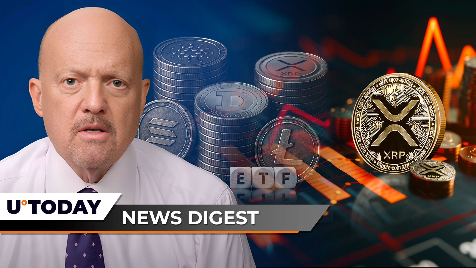 Jim Cramer Says Buy Crypto; XRP, SOL, ADA, DOGE, and LTC Face ETF Withdrawals; 4 Million XRP Trade Ends in Disaster — Crypto News Digest – U.Today