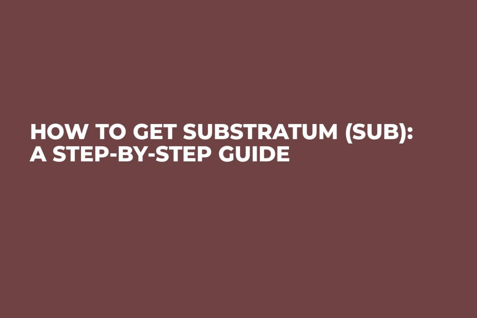 how to buy substratum cryptocurrency