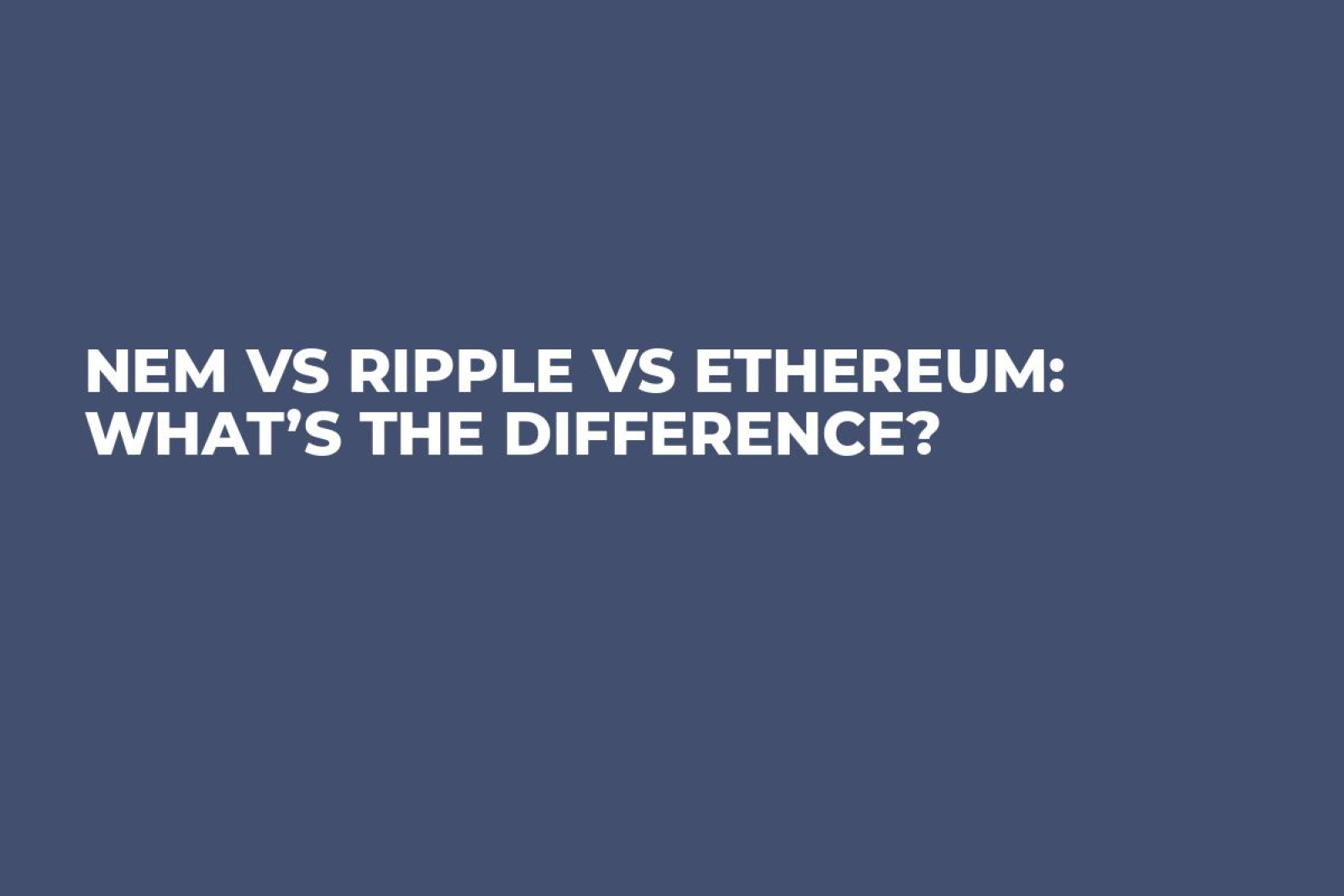 nem vs ethereum
